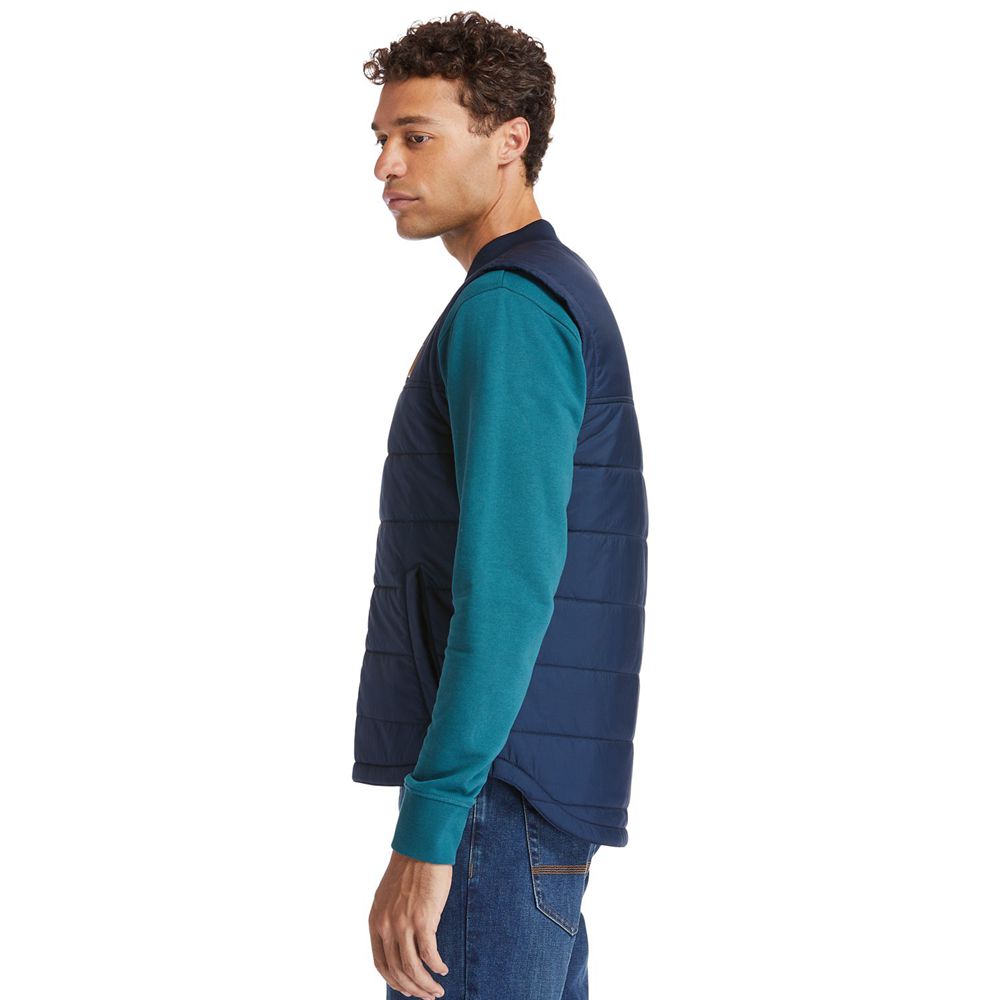 Timberland Mens Vests Foss Mountain Lightweight - Navy - India OR7908563